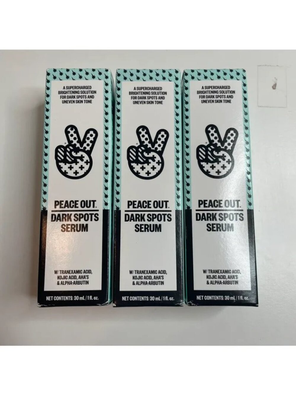 Peace Out Dark Spots Serum 30mL 1oz Set of 3 New